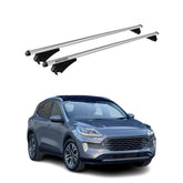 Menabo Barras de Techo Coche Baca para Ford Kuga 2019-2025 Gris Aluminio 2Pza